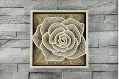 Layered Mandala SVG, Cut file Mandala, Layered Flower, Rose