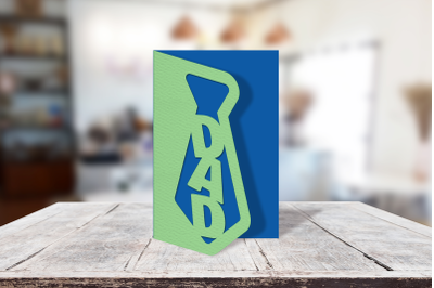 Dad Tie Father&#039;s Day Papercut Card | SVG | PNG | DXF | EPS