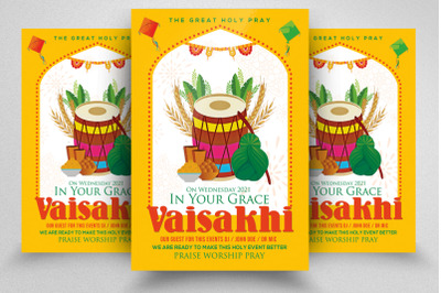 Happy Baisakhi Event Flyer Template