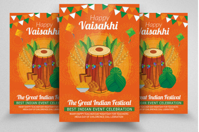 Happy Baisakhi Event Flyer Template