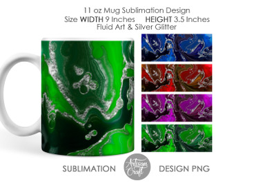 Sublimation mug design templates, 11 oz Mug