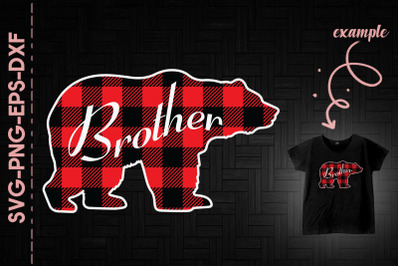 Brother Bear Red Plaid Christmas Family