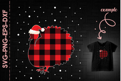 Turkey Red Plaid Christmas Fun Decor