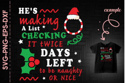 Making A Check List Naughty Or Nice Xmas