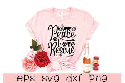 peace love rescue svg design