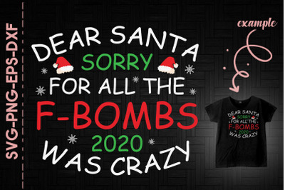 Dear Santa Sorry For F-Bomb 2020 Crazy