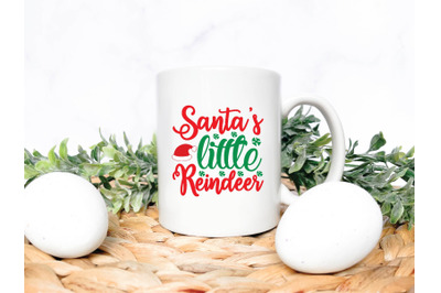 santa&#039;s little reindeer svg design