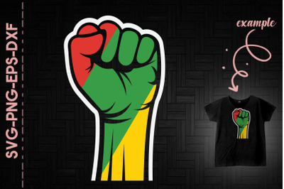 Black Fist Africa Flag Black Live Matter