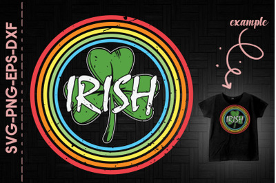 Rainbow Green Shamrock Irish Patrick&#039;s