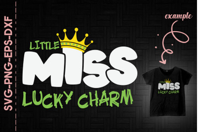 Miss Lucky Charm Shamrock Crown Patrick