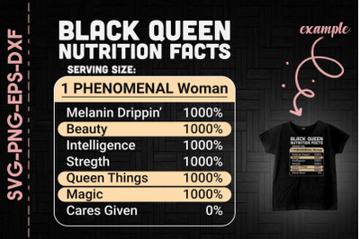 Black Queen Nutrition Facts Black Proud