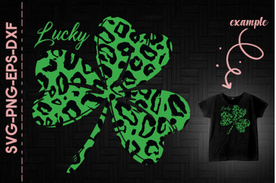 Lucky Shamrock Cheetah Pattern Patrick&#039;s