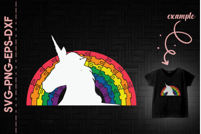 Rainbow Unicorn Autism Awareness