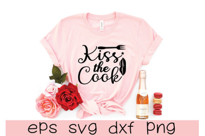 kiss the cook svg design