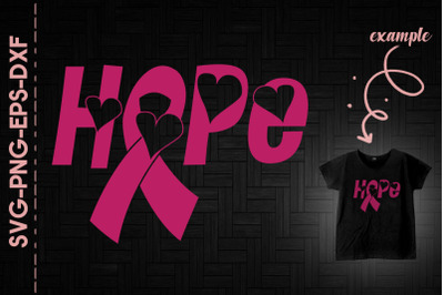 Hope Love Pink Heart Breast Cancer