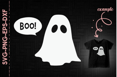 Boo Funny White Ghost Halloween