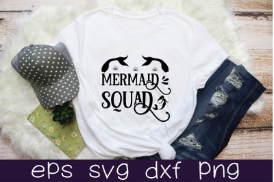 mermaid squad svg design