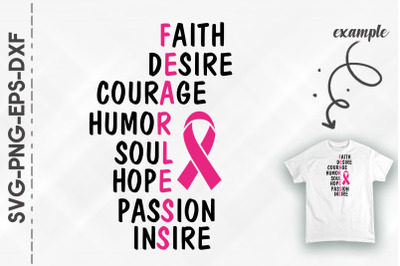 Fearless Breast Cancer Fighter Ribbon