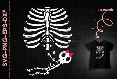 Pregnancy Baby Girl Cute Bone Halloween