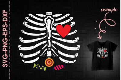 Funny Heart Bone Costume Halloween