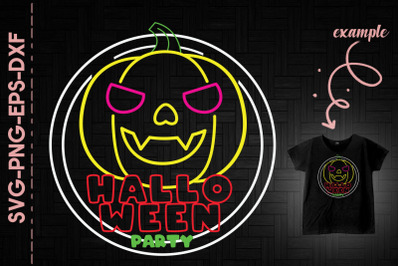 Halloween Party Neon Pumpkin