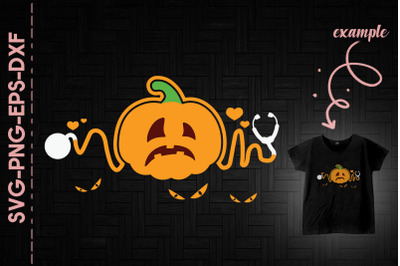 Love Halloween Funny Pumpkin Heartbeat