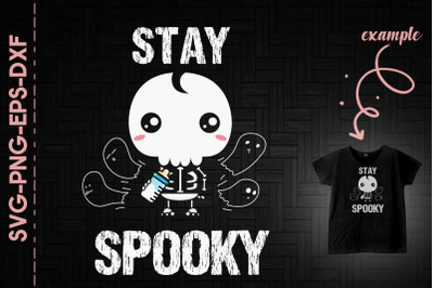 Stay Spooky Funny Kid Skeleton Halloween