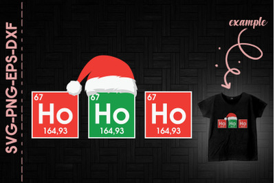 Ho Ho Ho Santa Hat Chemistry Christmas