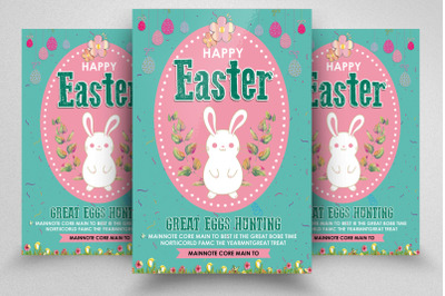 Happy Easter Festival Flyer Psd