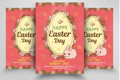 Happy Easter Festival Flyer Psd Template