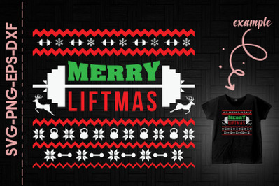 Merry Liftmas Christmas Funny Workout