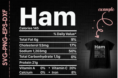 Ham Nutrition Facts Christmas Food