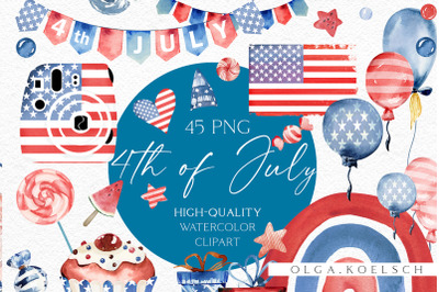 4th of July clipart, American independence day clipart, Labor day clip