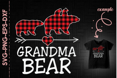 Grandma Bear Red Plaid Family Bears