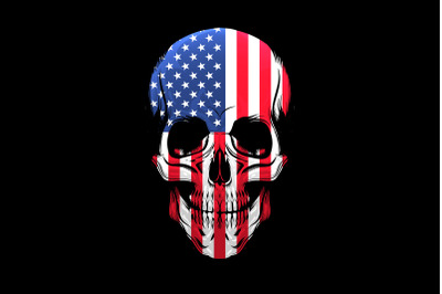 American Flag Skull