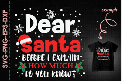 Dear Santa How Much Do You Know Xmas