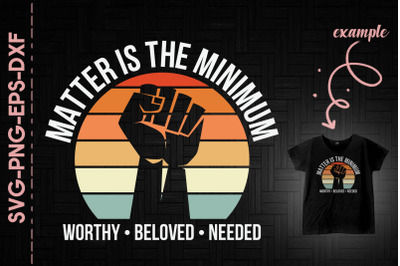 Matter The Minium Worthy Beloved Needed