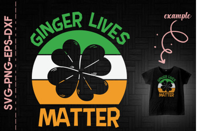 Ginger Lives Matter Retro Irish Flag