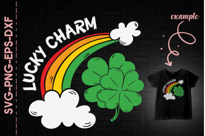 Lucky Charm Rainbow Shamrocks Clouds