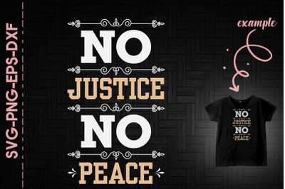 No Justice No Peace Black Lives Matter