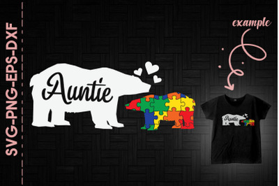 Auntie Bear Autism Awareness Autism Kid