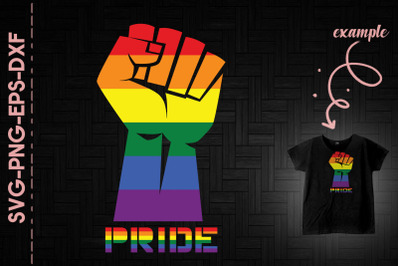 Pride LGBTQ Fist Flag Support Love