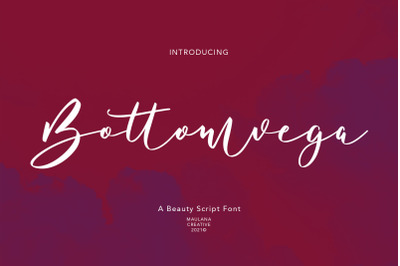 Bottomvega Beauty Script Font