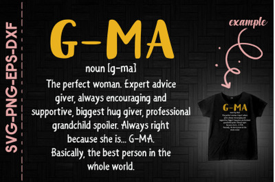 G-Ma Defination Grandma Mothers Day Gift