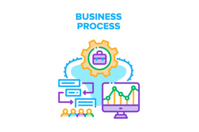 Business Process Strategy Vector Concept Color