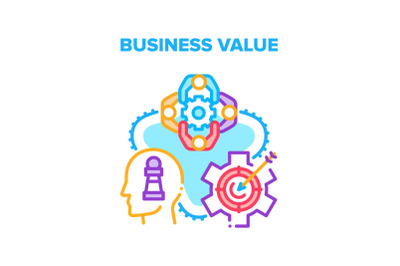 Business Value Increasing Vector Concept Color