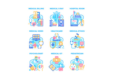 Medical Healthcare Set Icons Vector Illustrations