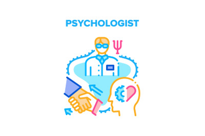 Psychologist Psychotherapy Vector Concept Color