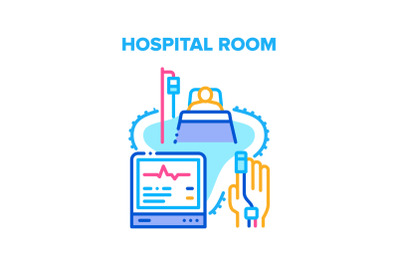 Hospital Room For Patient Vector Concept Color