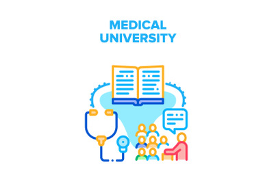 Medical University Education Vector Concept Color